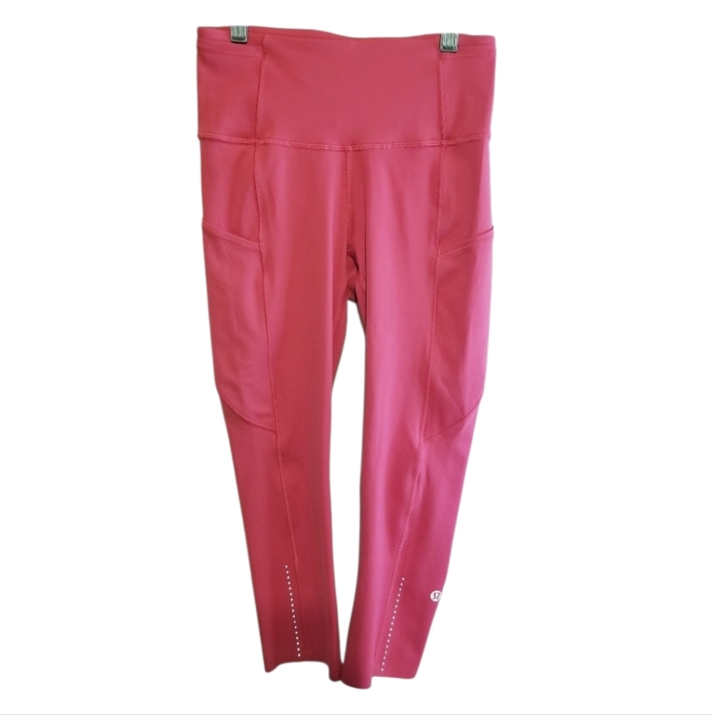 lululemon athletica Fast and Free Crop Leggings in Pink